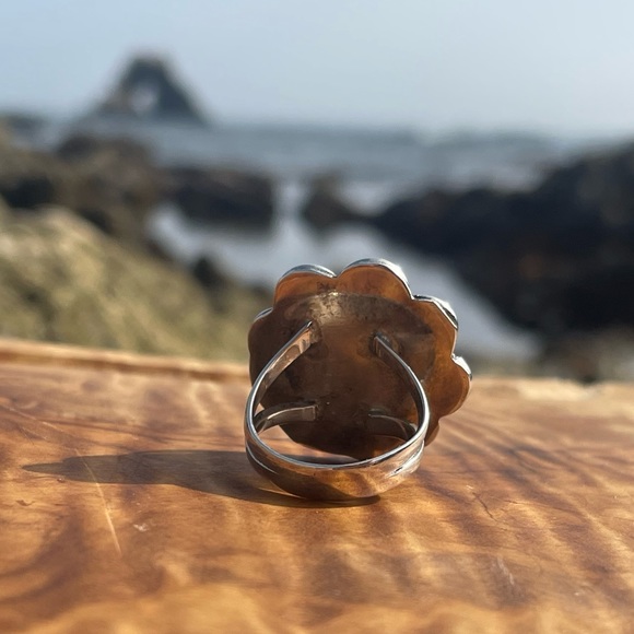 Sterling Silver & Turquoise Native American Style Ring, Size 5.25 - Picture 4 of 5